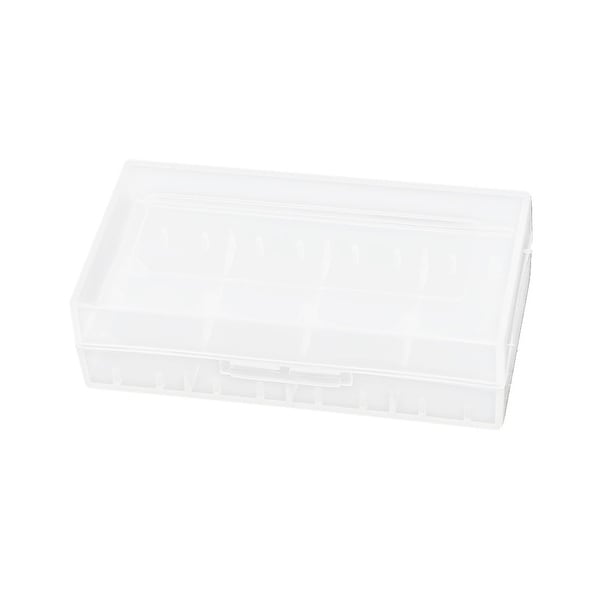 Unique Bargains Plastic Protective Case 18650 Battery Holder Container Box Clear White