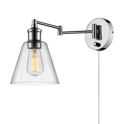 Globe Electric LeClair Single Light 7 Inch Wide Plug In Wall Sconce