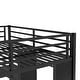 preview thumbnail 6 of 9, King Over Twin XL Metal Bunk Bed with Integrated Desk and Wardrobe, Space Saving Frame with Storage Shelves
