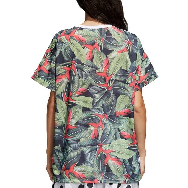 Shop Adidas Originals Womens T Shirt Polka Dot Floral Print S