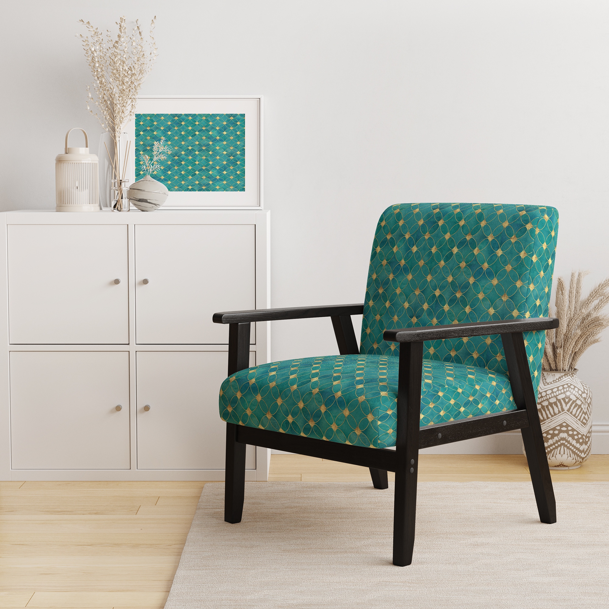 Turquoise upholstered chair shop