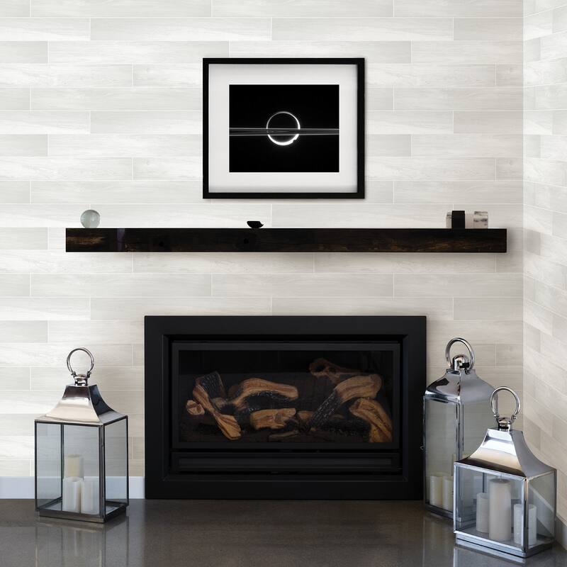 A-Street Prints Titan White Wood Wallpaper