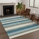 preview thumbnail 60 of 149, Machine Washable Indoor/ Outdoor Cabana Stripe Chantille Rug