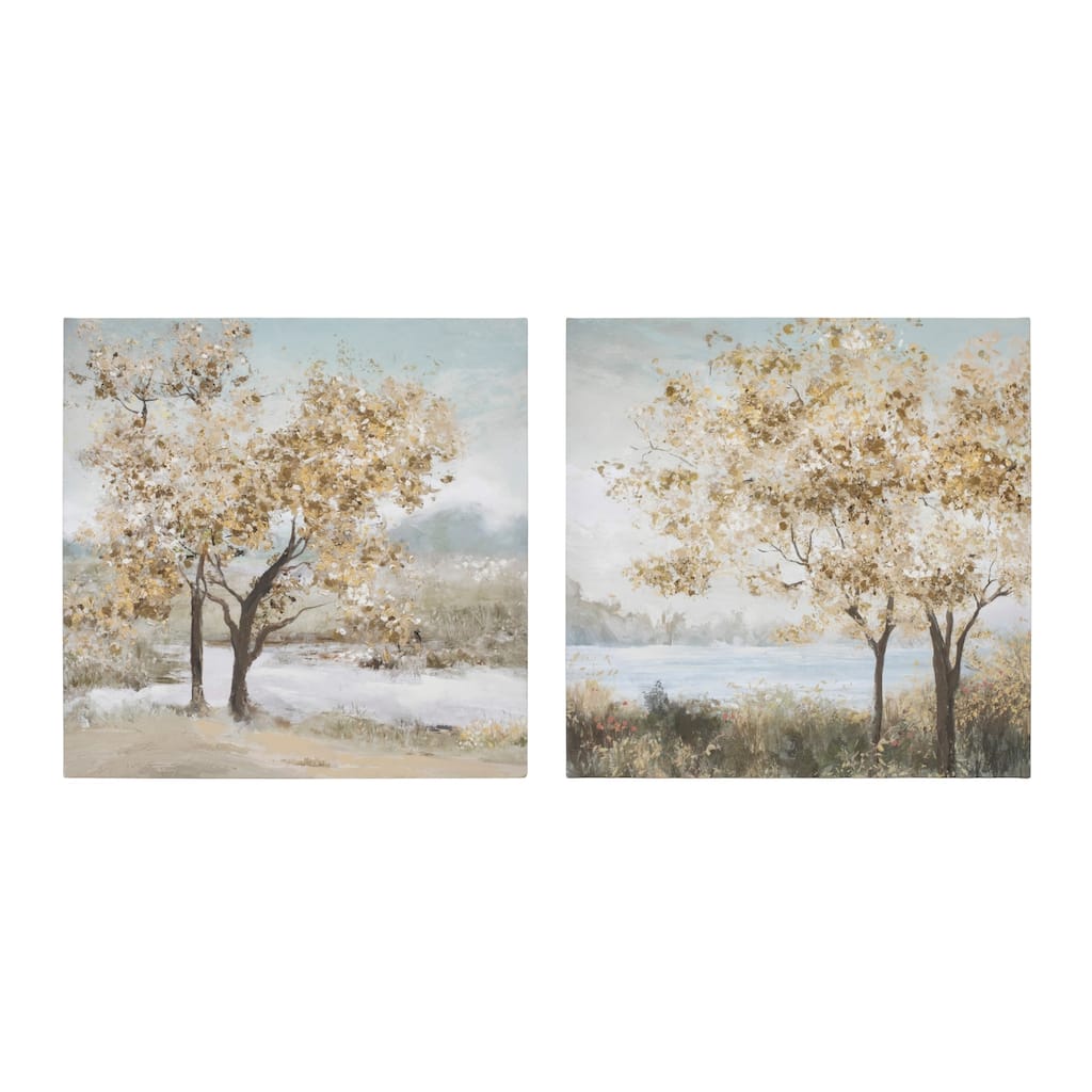 Tree Canvas Square Wall Arts - 24" x 24" - Set of 2