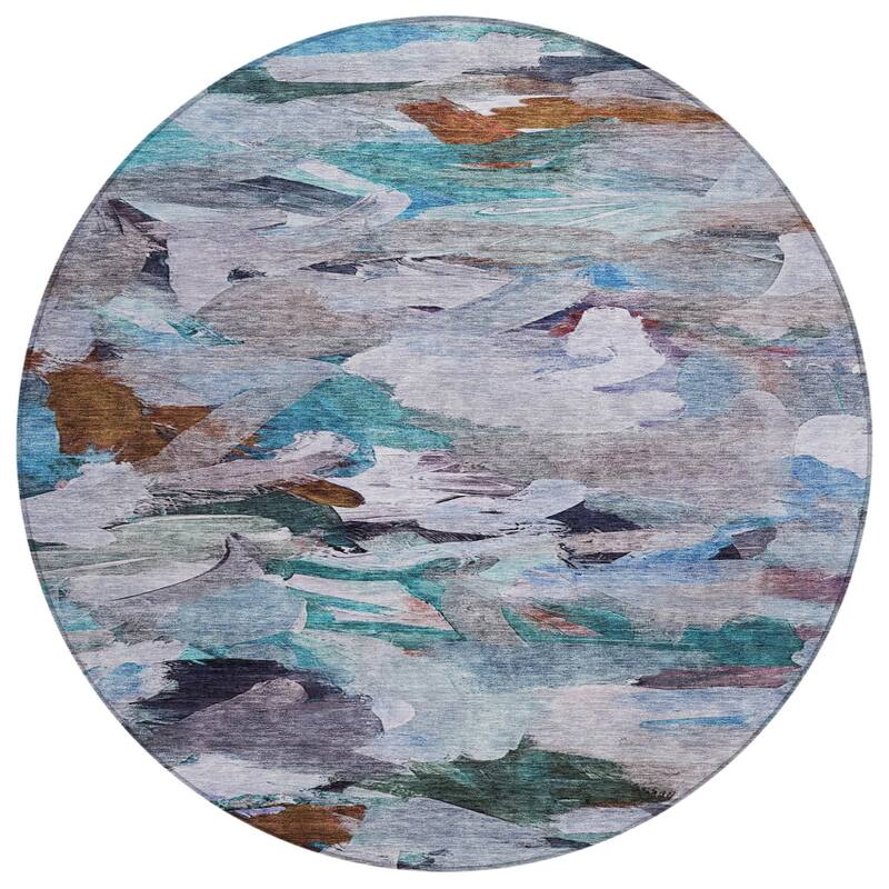 HomeRoots Abstract Transitional Rectangle Outdoor Rug