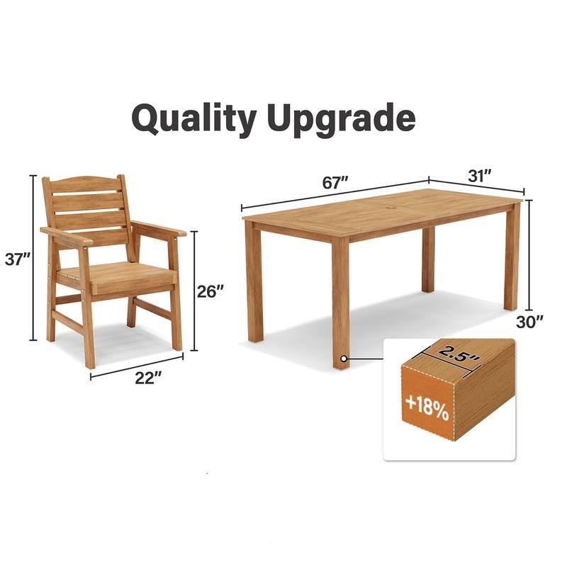 WINSOON 12-Piece HIPS All Weather Outdoor Patio Dining Sets 2-Tables and 10-Chairs