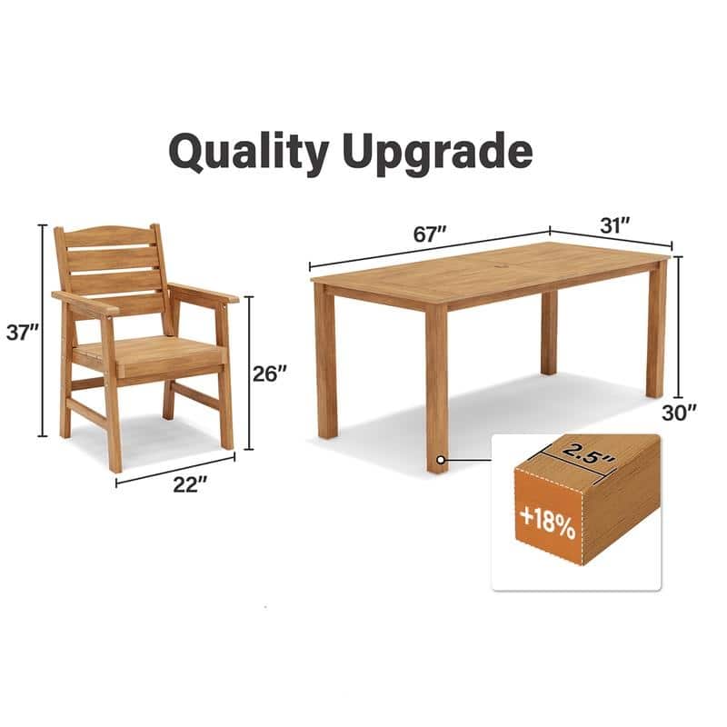 WINSOON 10-Piece HIPS All Weather Outdoor Patio Dining Sets 2-Tables and 8-Chairs