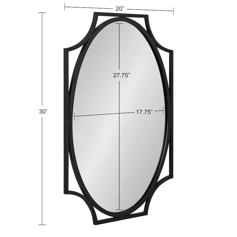 Kate and Laurel Rateau Scalloped Wall Mirror