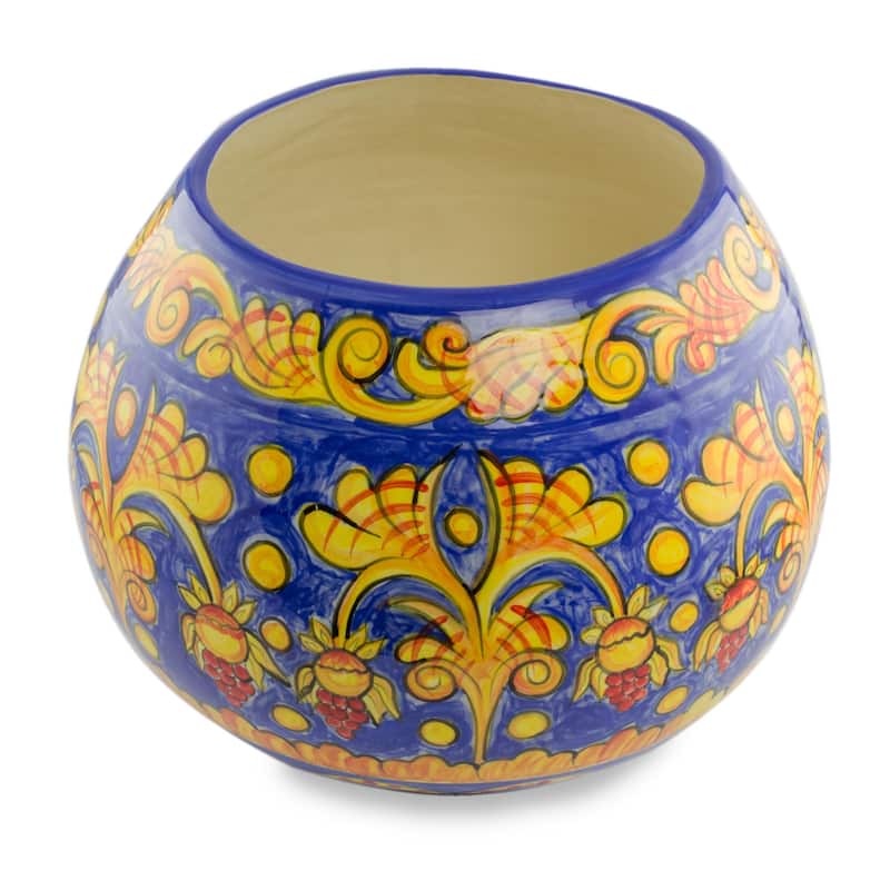 Novica Handmade Sunbathed Flowers Ceramic Vase