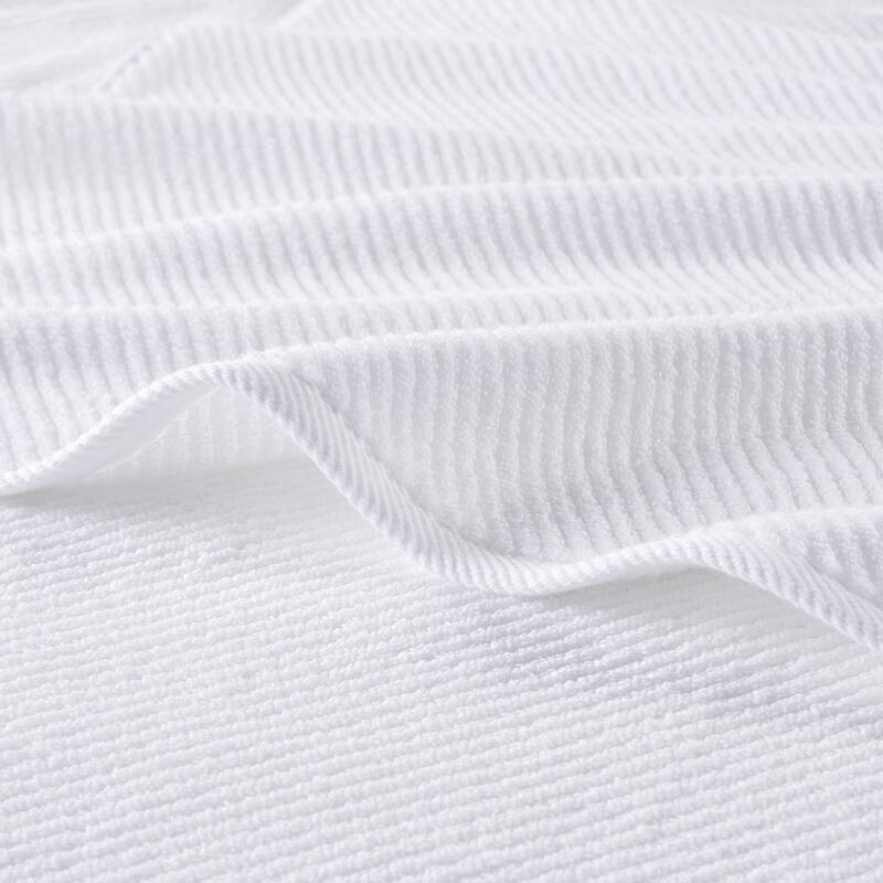 Madison Park Diagonal Ribbed Cotton Quick Dry Towel Set