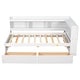 preview thumbnail 7 of 24, Twin Bed with L-Shaped Bookshelves and Storage Drawers - Pine Wood, Space-Saving