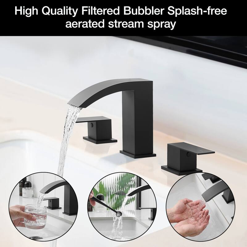 Topcraft Stainless Steel Two Handle Bathroom Sink Faucet