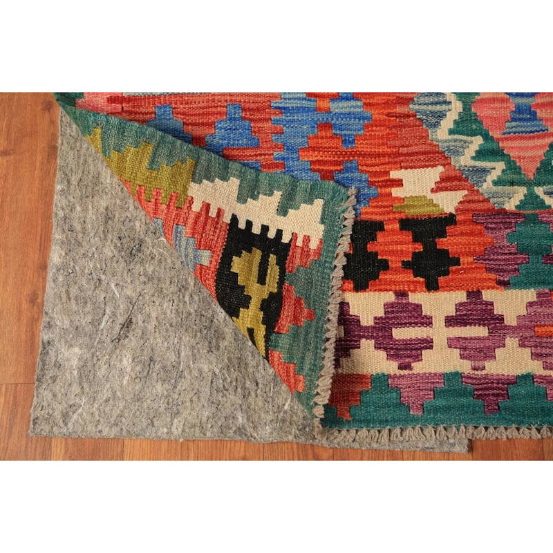 South Western Style Kilim Oriental Rug Flatweave Wool Carpet - 7'11"x 9'10"