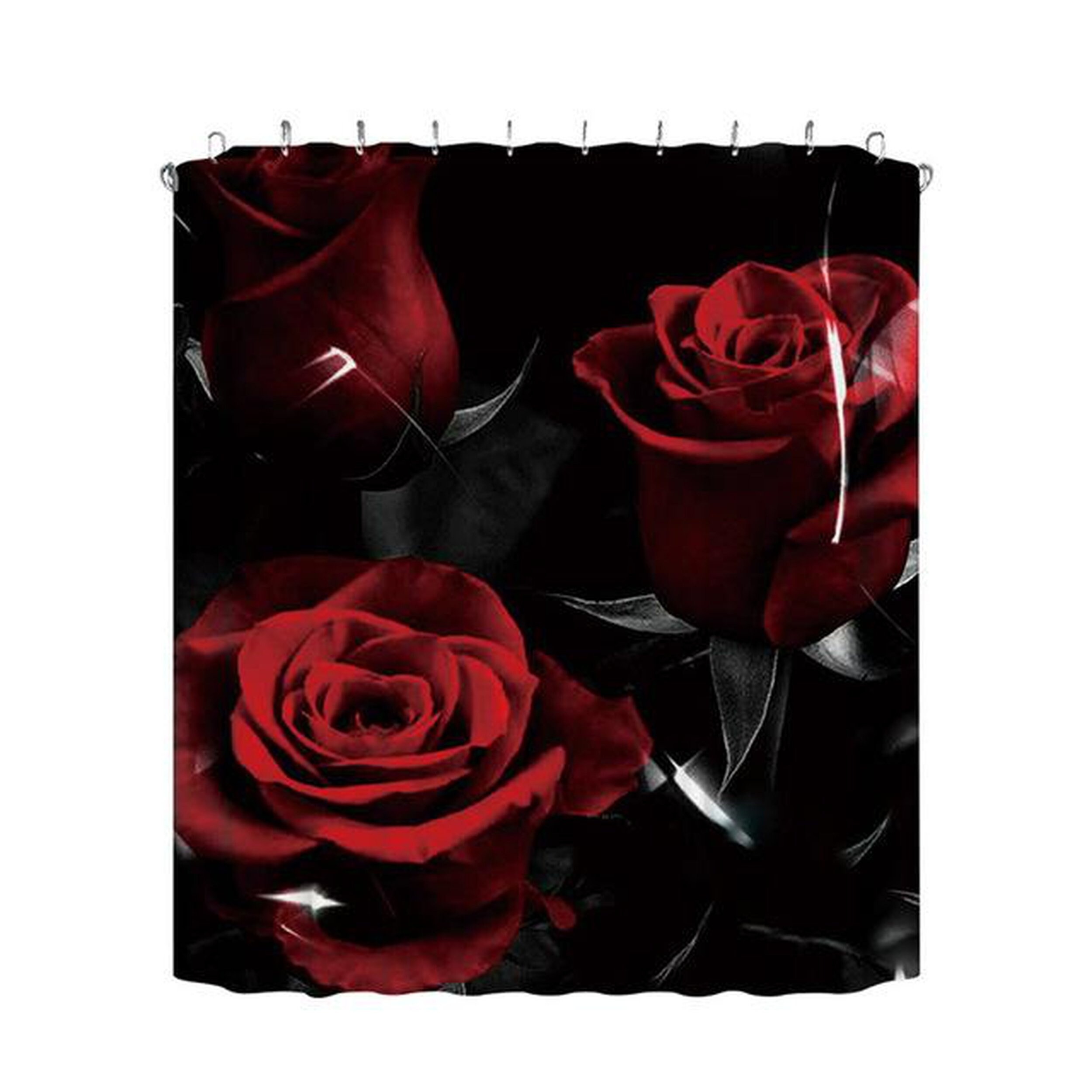 Bathroom Shower Curtain W/ 12 Hooks Waterproof Flower & Woman - Bed Bath &  Beyond - 33709591