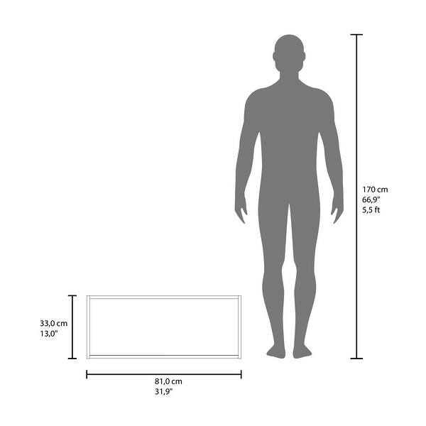 dimension image slide 0 of 2, Note 32"W x 13" H Wall Cabinet