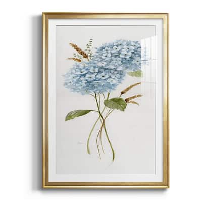Petite Blue Hydrangea I Premium Framed Print - Ready to Hang