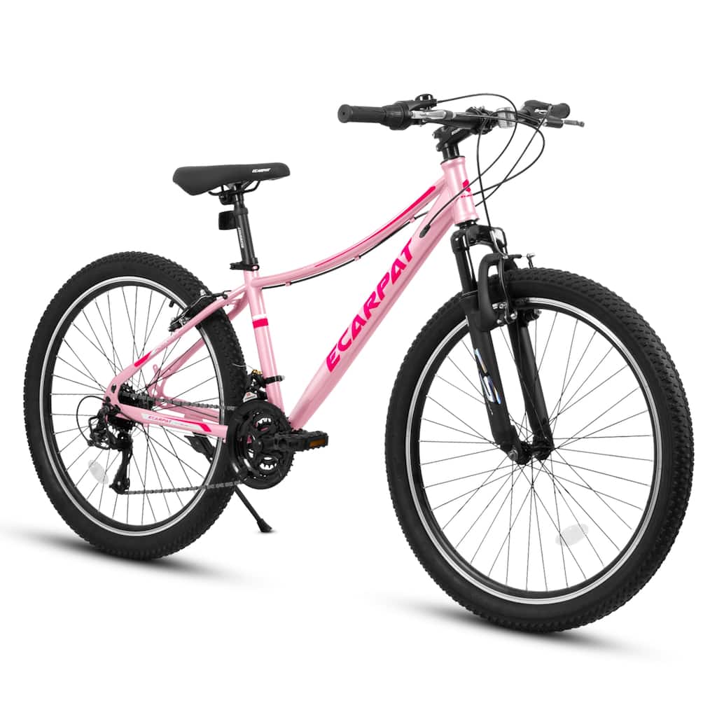 Women/Teens' Bicycle - Shock-Absorbing Front Fork, Multiple Speeds, V-Brakes, Mountain Tires - 26