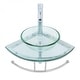 preview thumbnail 8 of 15, Talula 25 Inch Clear Glass Corner Vessel Sink with Faucet, Drain and Towel Bar - Renovators Supply