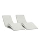 preview thumbnail 31 of 31, Aqua Outdoors In-Pool Chaise Lounge - Set of 2 White Granite