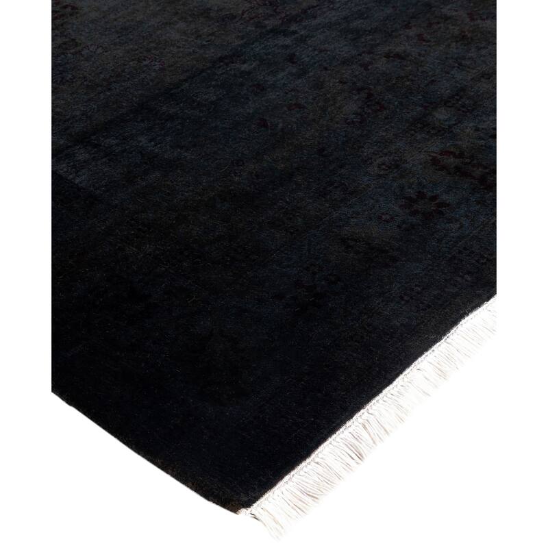 Overdyed One-of-a-Kind Hand-Knotted Area Rug - Black - 4' 7" x 7' 5"