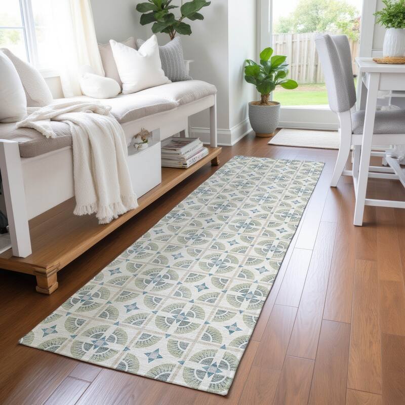 Machine Washable Indoor/ Outdoor Modern Roeland Chantille Rug