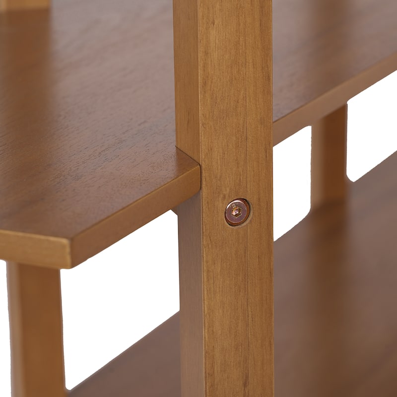 Christopher Knight Home - Farmhouse Pine Wood 6-Tier Open Shelf Bookcase with Acacia Veneer