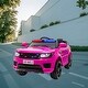 preview thumbnail 1 of 28, 12V Kids Ride-On Car Police SUV with Parental Remote Control, Siren, Flashing Lights and Music for Boys and Girls, Vehicle Toy Pink