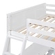 preview thumbnail 11 of 24, Full Over Full Bunk Bed, Platform Bed with Wheels, Loft Bed with Built-in Desk, Drawers, Ladder and Guardrail for Kids, Teen
