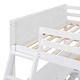 preview thumbnail 10 of 22, Twin Loft Bed, Full Platform Bed with Wheels, Twin Over Full Bunk Bed with Writing Desk, Ladder, Guardrail and 2 Drawers