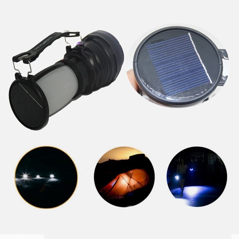 Solar Power Rechargeable Battery LED Flashlight Camping Tent Light Lantern  Lamp - Bed Bath & Beyond - 31950795