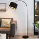 preview thumbnail 2 of 9, Adjustable 71" Arching Floor Lamp Drum Shade Arc Lamp with Marble Base - 71in Total Height