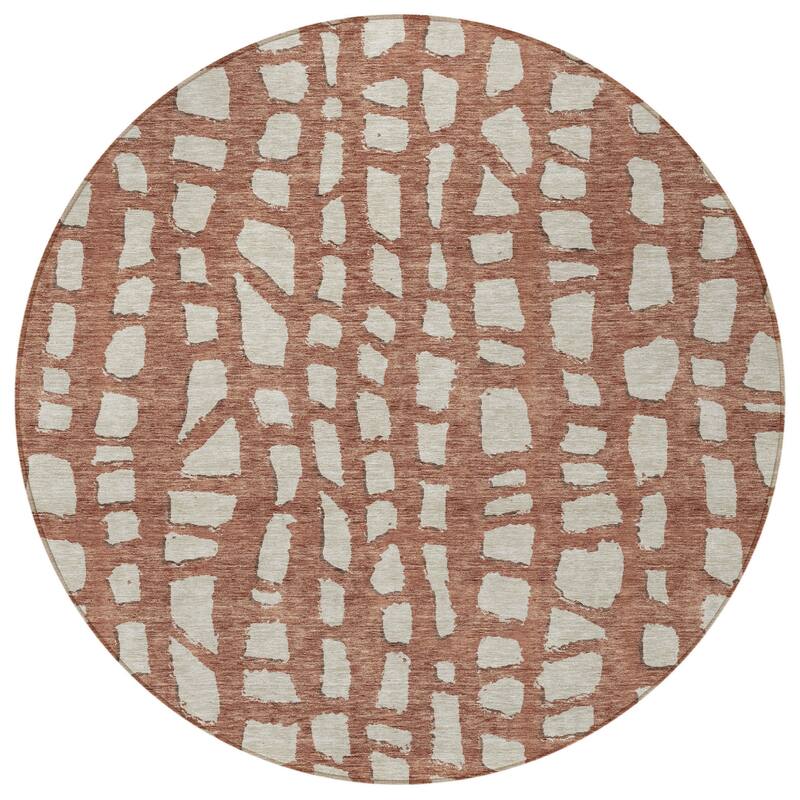HomeRoots Abstract Transitional Rectangle Outdoor Rug