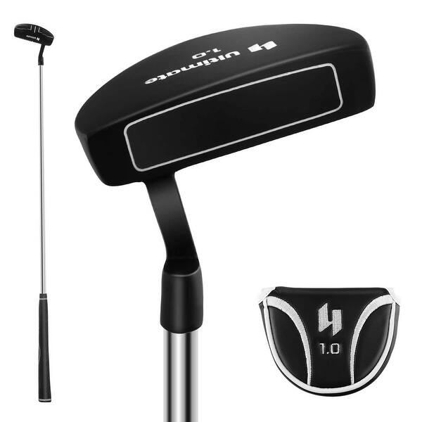 slide 2 of 9, Ultimate 35" Golf Putter Mallet Style Putter with Alignment Aid Rubber - See Details Black - See Details