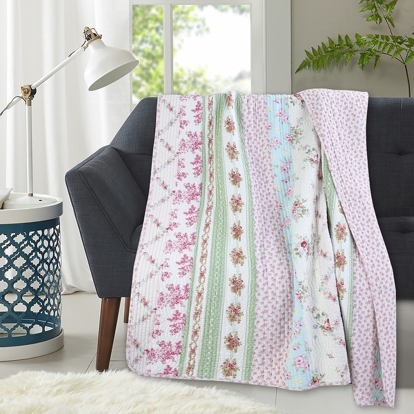 Pink and white throw blanket outlet