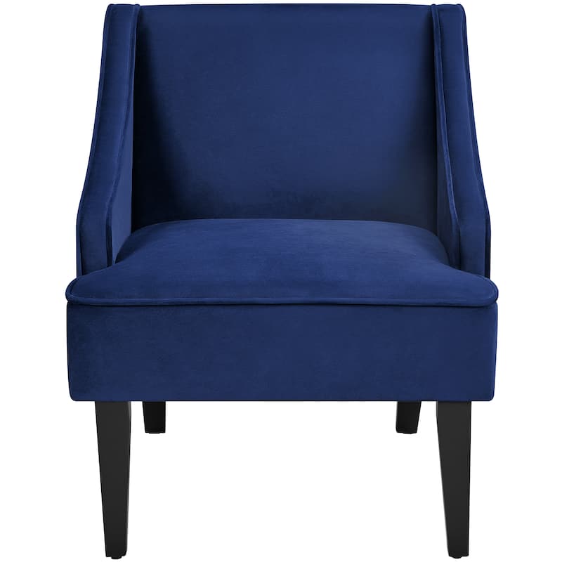 Yaheetech Modern Velvet Fabric Accent Chair with Rubber wood Legs