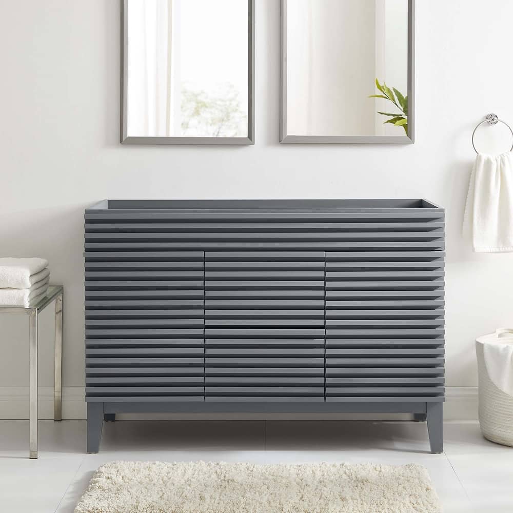 Render 48" Double Sink Compatible (Not Included) Bathroom Vanity Cabinet