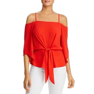 Wilt Womens Cold Shoulder Asymmetric Pullover Top
