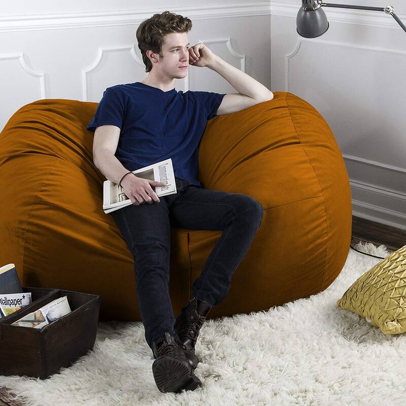 Jaxx 5.5 Foot Lounger Bean Bag Loveseat For Adults - Microsuede