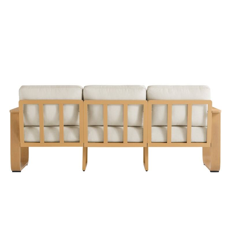 Spruce & Spring Outdoor Patio Furniture Set Aluminum Sofa Accent Chair