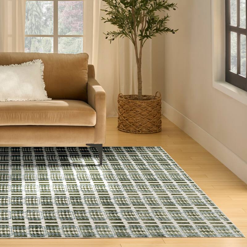 Nourison Nordic Indoor only Grey Geometric Area Rug