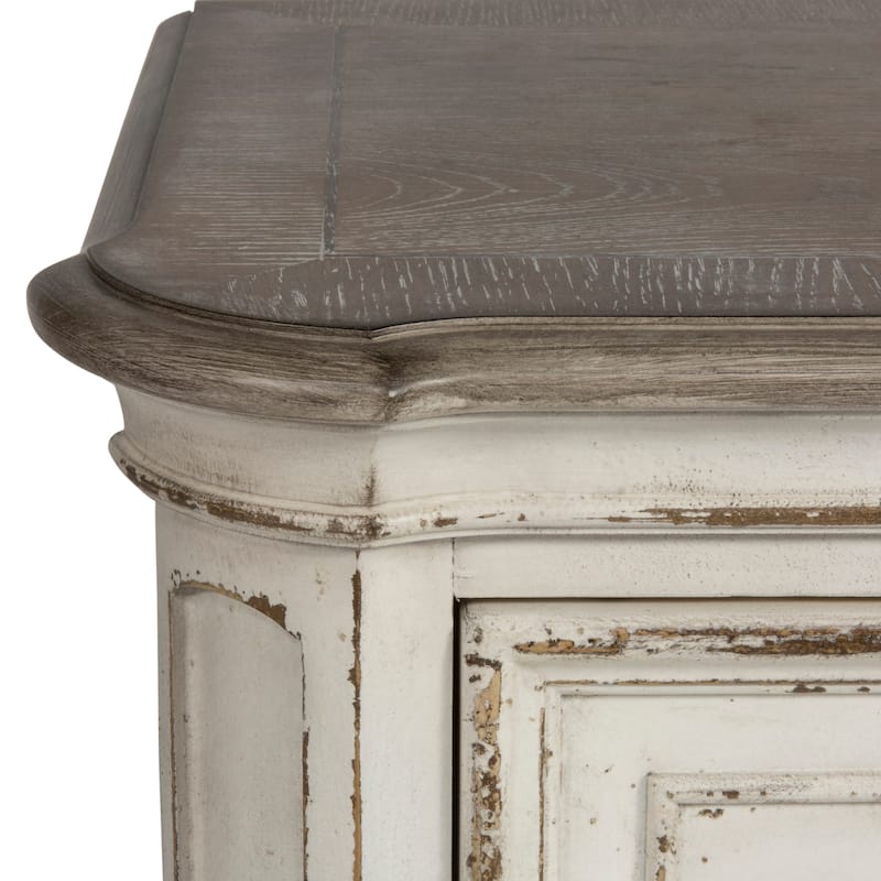 Liberty Furniture Magnolia Manor Panel Bed, Dresser, Mirror, Chest, and Nigh Stand - California King, King or Queen