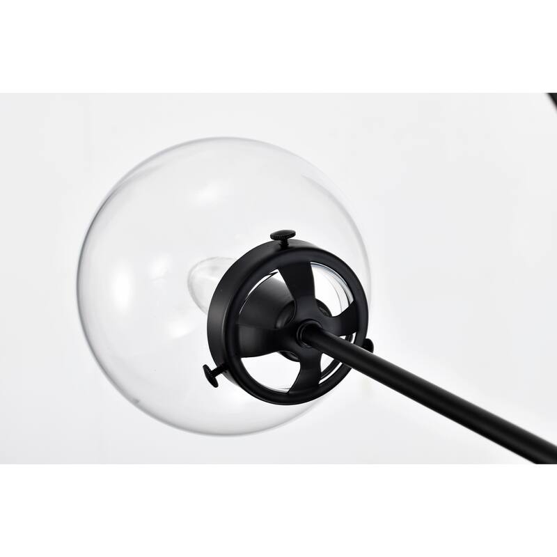 Masakee 12-light Sputnik Metal Chandelier with Clear Glass Globe Shades