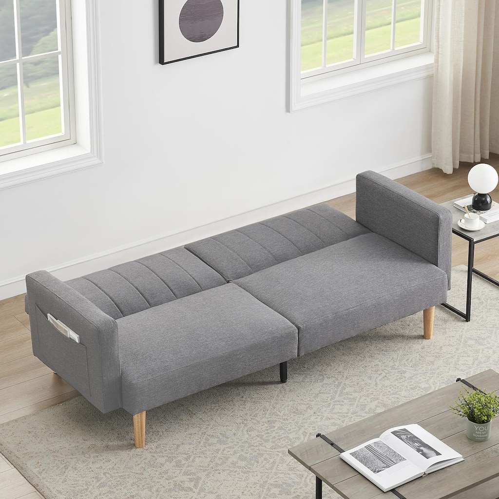 113.4" ChenillChenille Single Seatere Reversible Sectional Sofa
