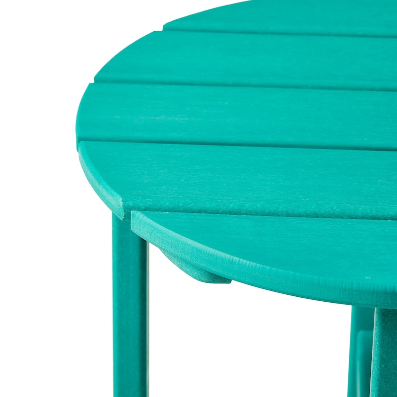 Polytrends Altura Eco-friendly All Weather Round 18" Side Table