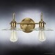preview thumbnail 4 of 5, Luxury Vintage Bath Vanity Light, 6.5"H x 16.5"W, with Farmhouse Style, Olde Brass, by Urban Ambiance