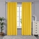 preview thumbnail 12 of 30, Deconovo Back Tab 42 Width Curtains Panel Pair 42 x 45 - Mellow Yellow