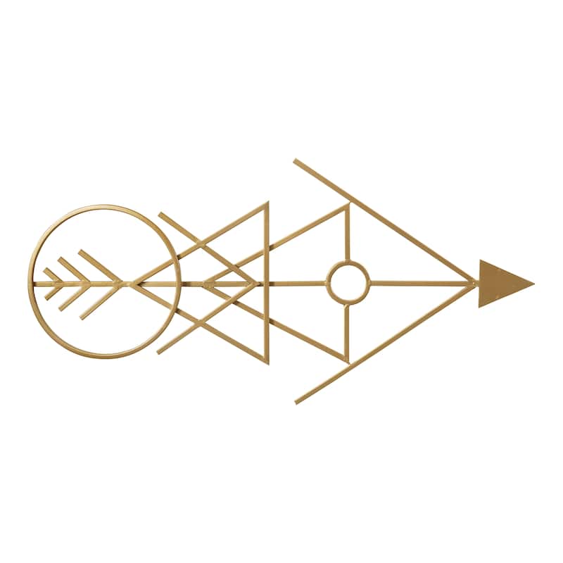Kate and Laurel Benta Modern Arrow Metal Wall Art Plaque