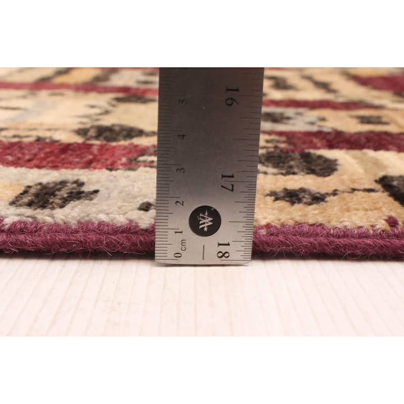 ECARPETGALLERY Hand-knotted Peshawar Ziegler Burgundy Wool Rug - 7'9 x 10'0