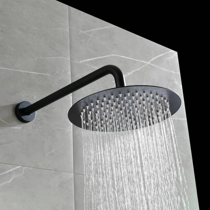 Wall Mounted Shower Faucet With Handheld Sprayer 10 Inch Shower Head Combo Set Modern Rainfall Shower System With Hand Shower