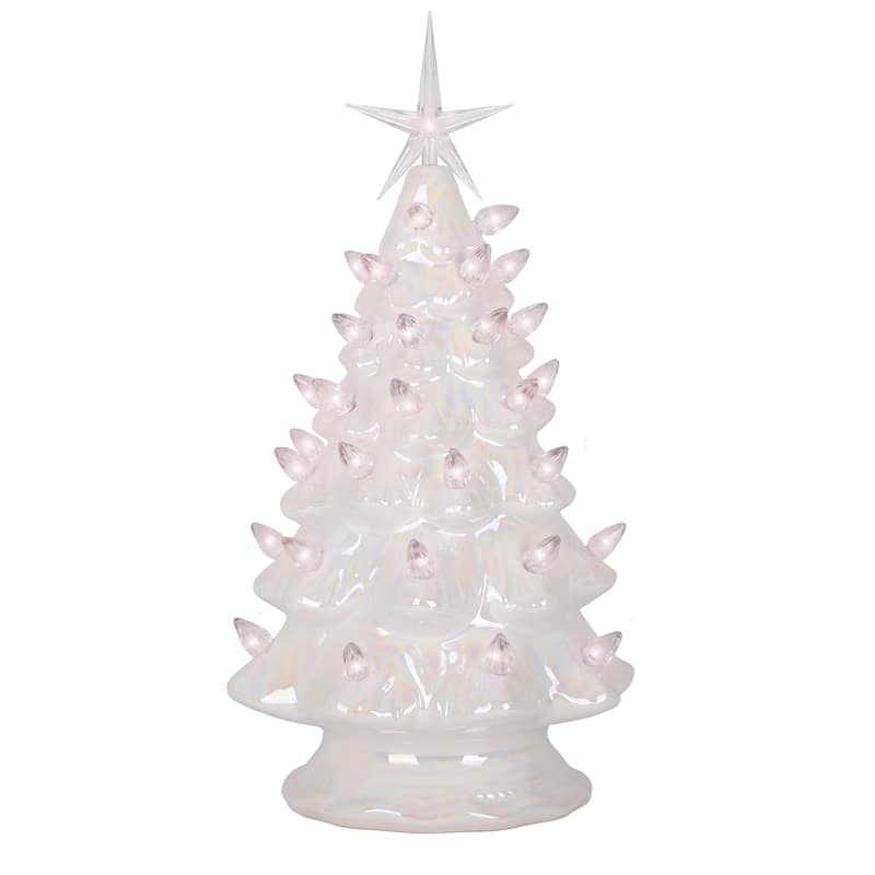 Pearl White Ceramic Christmas Tree